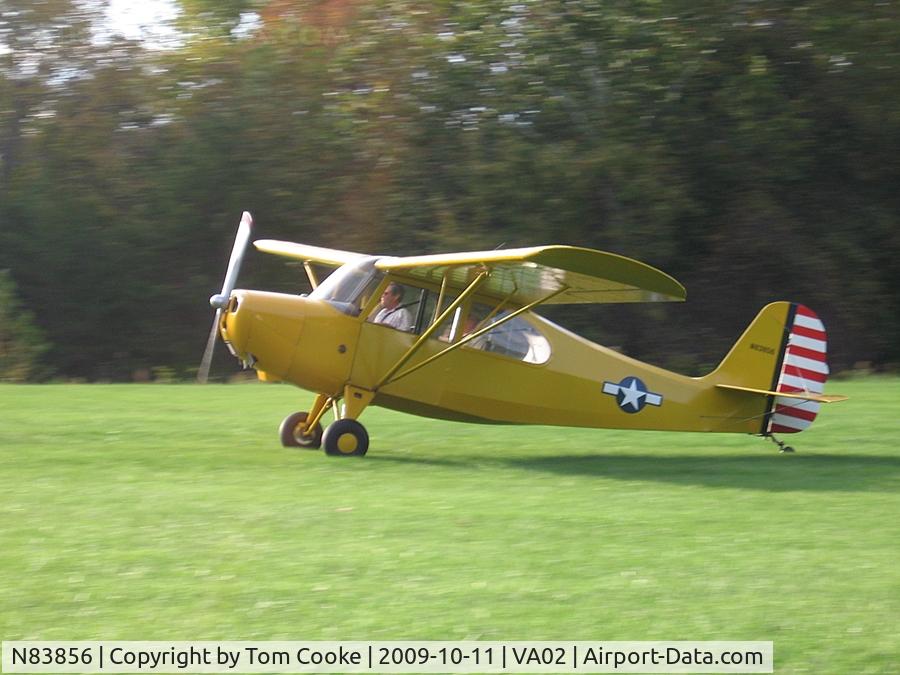N83856, 1946 Aeronca 7AC Champion C/N 7AC-2537, landing