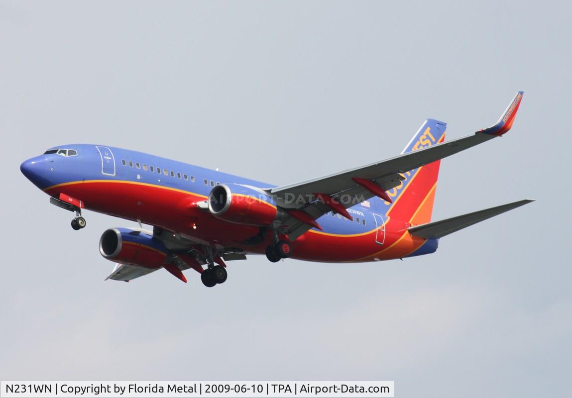 N231WN, 2006 Boeing 737-7H4 C/N 32499, Southwest 737-700