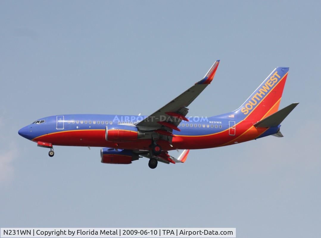 N231WN, 2006 Boeing 737-7H4 C/N 32499, Southwest 737-700