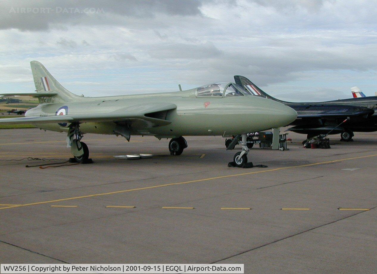 WV256, 1955 Hawker Hunter GA.11 C/N 41H/670762, Displayed at the Leuchars 2001 Airshow was this Hunter GA.11 adapted to portray WB 188, holder of the world air speed record of 727.63 mph on September 7, 1953
