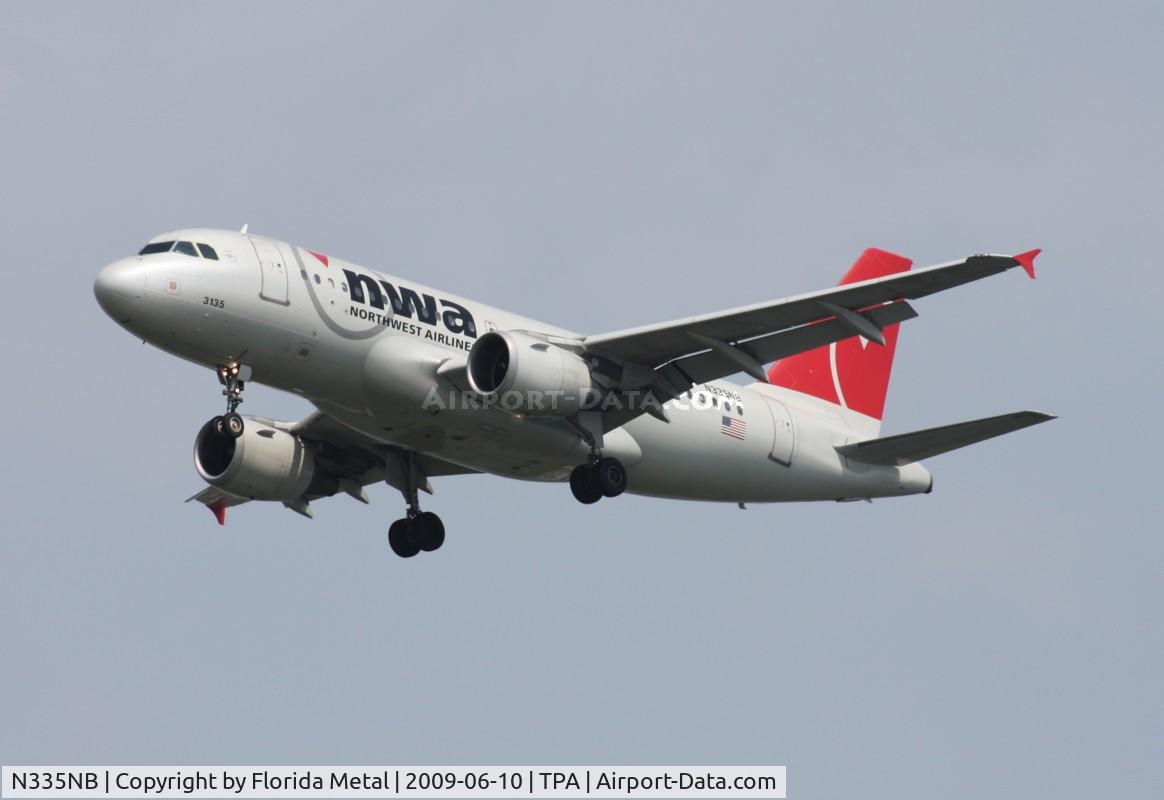 N335NB, 2002 Airbus A319-114 C/N 1662, Northwest A319
