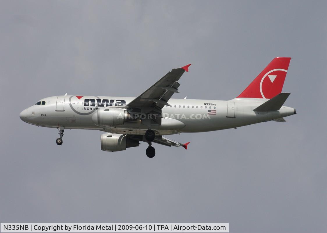 N335NB, 2002 Airbus A319-114 C/N 1662, Northwest A319