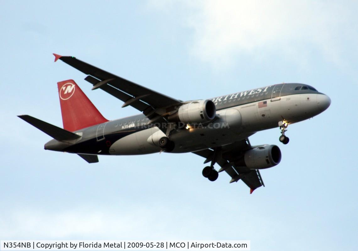 N354NB, 2002 Airbus A319-114 C/N 1833, Northwest A319