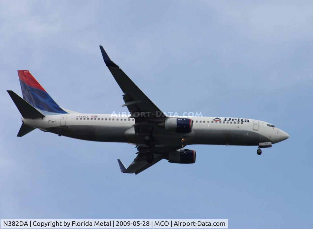 N382DA, 1999 Boeing 737-832 C/N 30345, Delta 737-800