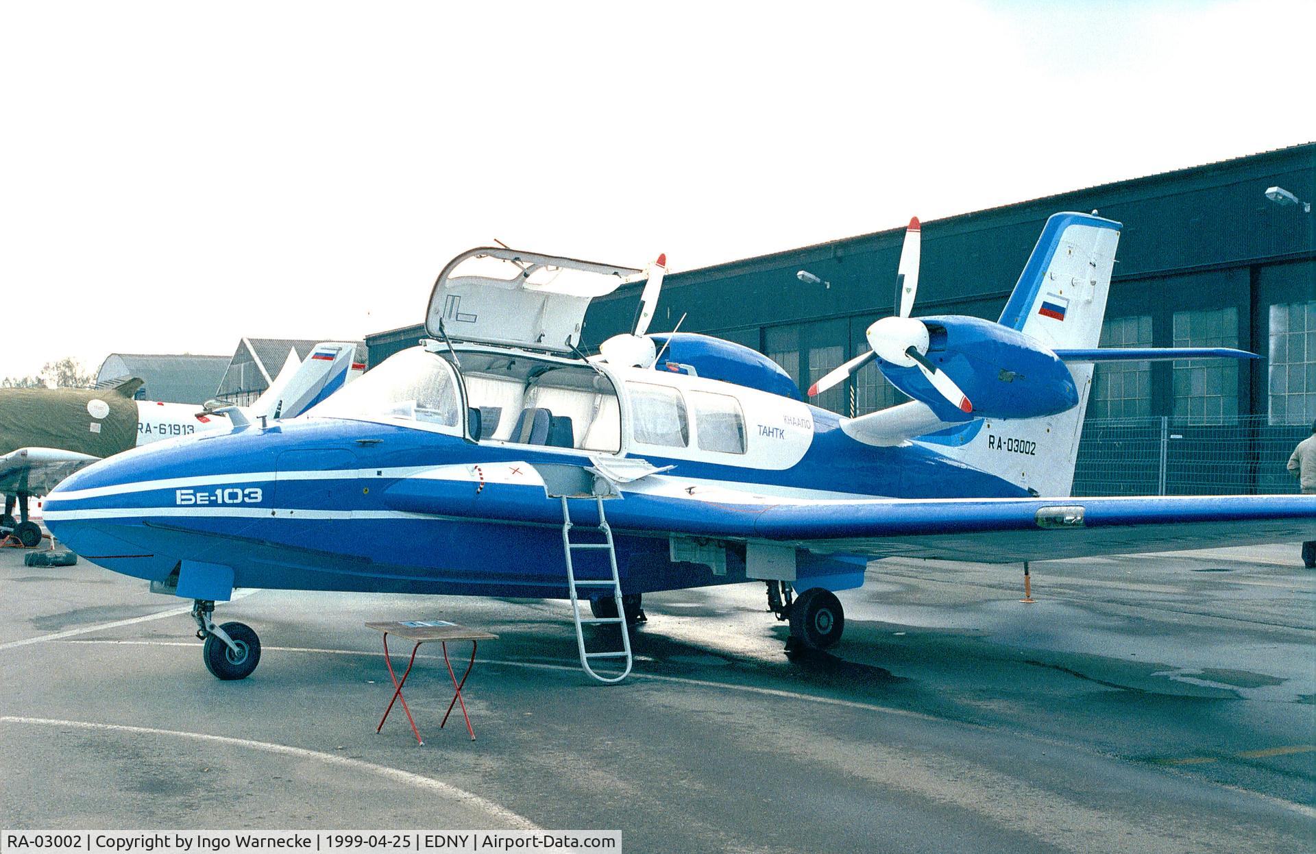 RA-03002, 1997 Beriev Be-103 C/N 3002, Beriev Be-103 second prototype at the Aero 1999, Friedrichshafen