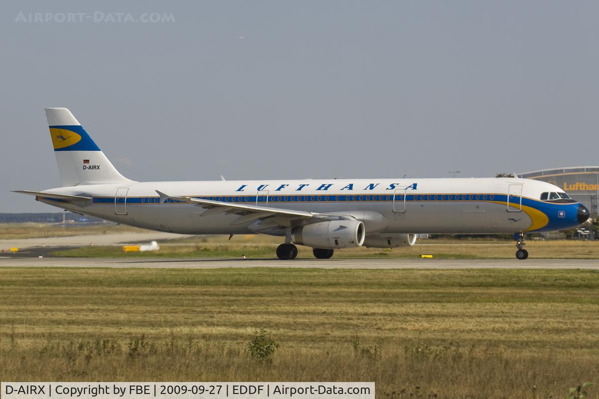D-AIRX, 1998 Airbus A321-131 C/N 0887, Lufthansa Retro departing EDDF via RW18W