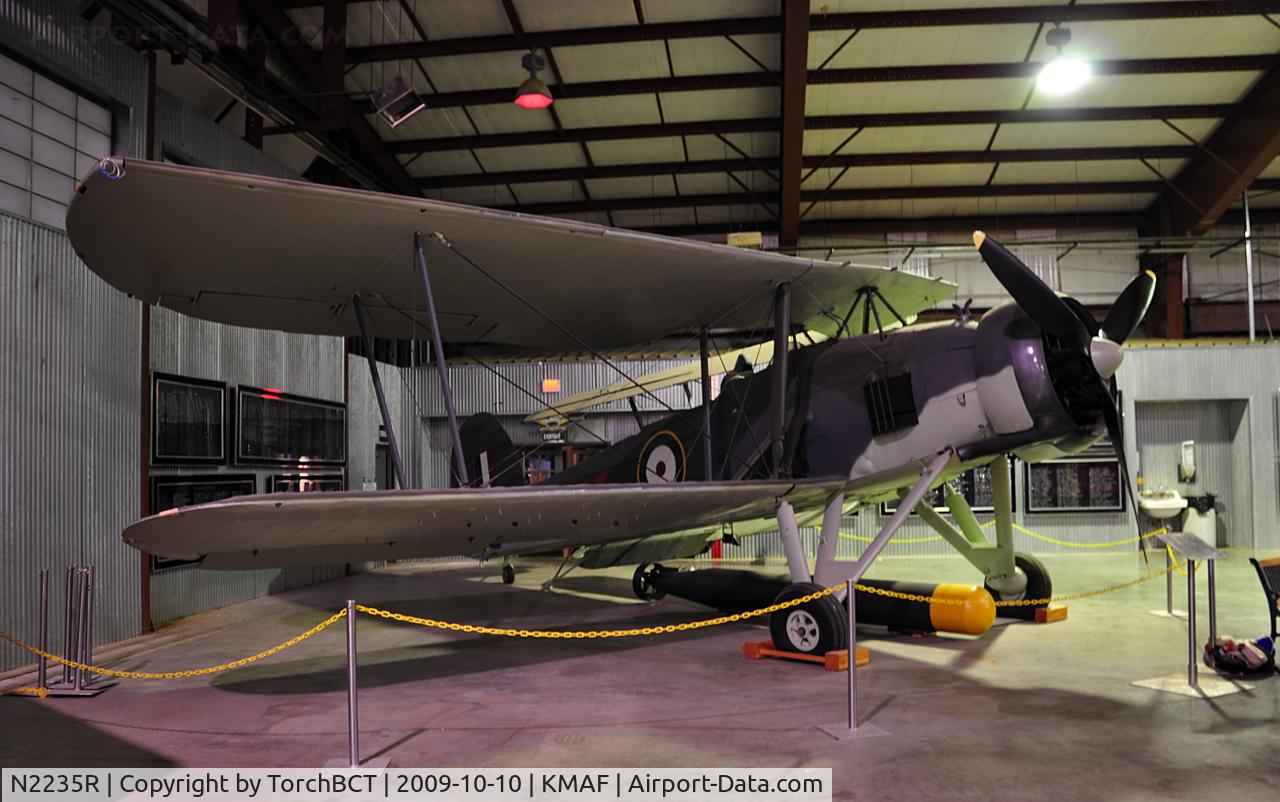 N2235R, Fairey Swordfish A/NA4 C/N A14250B15564, Swordfish tucked into the back of the hangar during CAF Airsho 09.