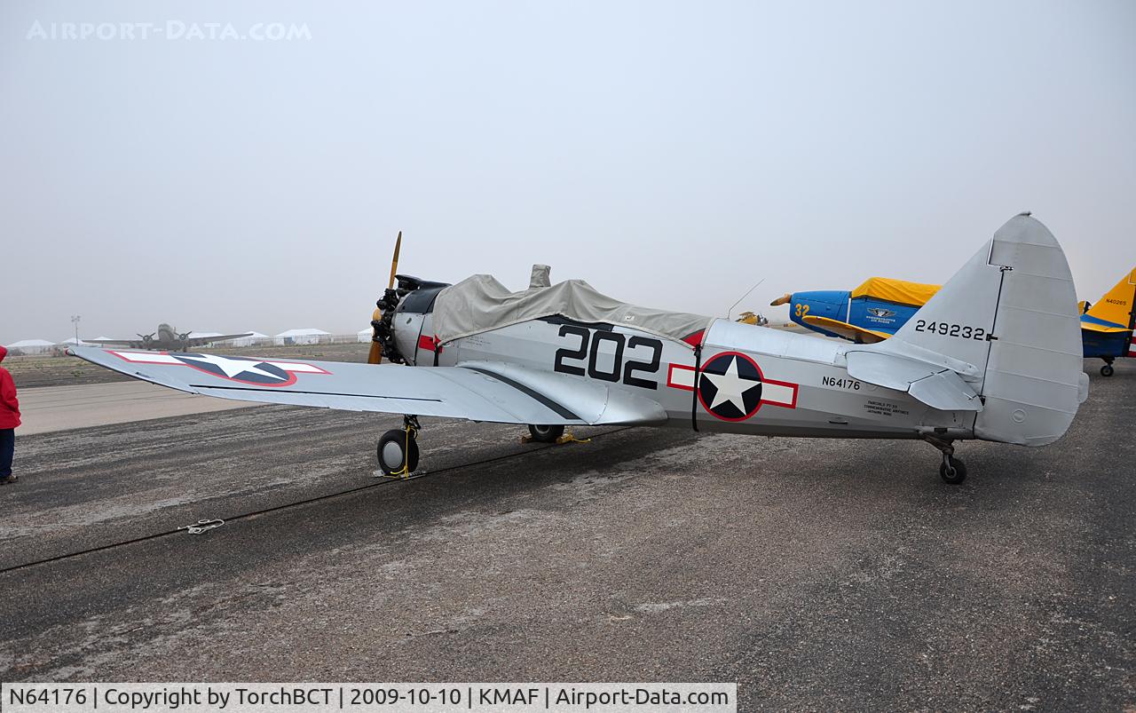 N64176, 1943 Fairchild (Howard) PT-23A Cornell (M-62C) C/N HO-256, PT-23 on the training ramp during CAF Airsho 09.