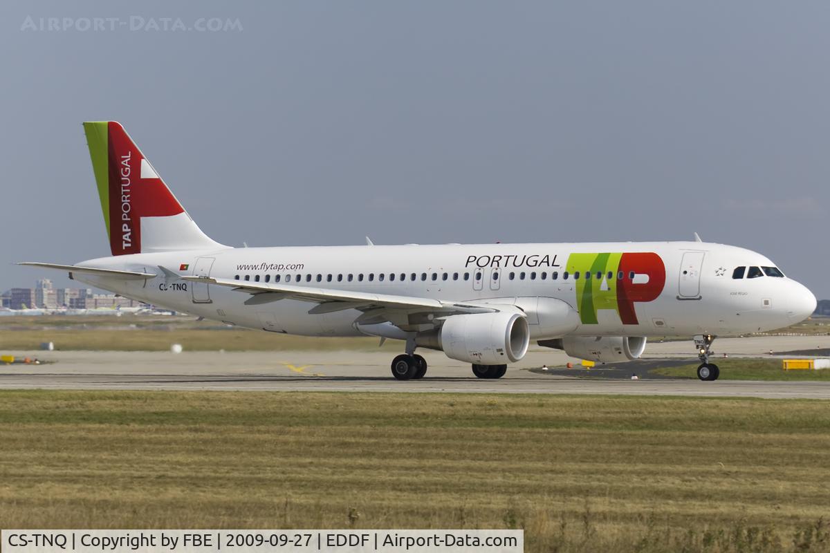 CS-TNQ, 2009 Airbus A320-214 C/N 3769, departing EDDF via RW18W