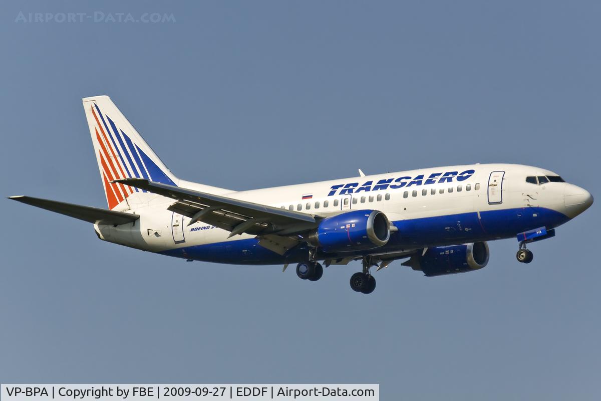VP-BPA, 1991 Boeing 737-5K5 C/N 25037, short final RW25R