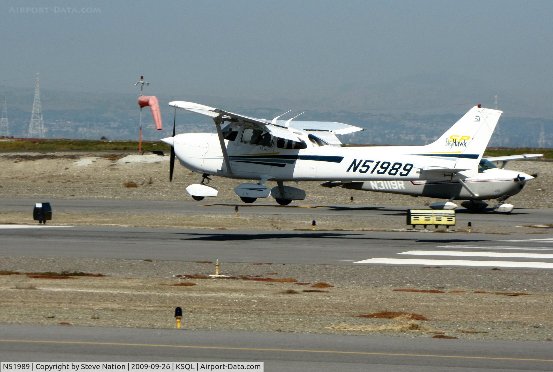 N51989, 2002 Cessna 172S C/N 172S9095, Locally-based 2002 Cessna 172S on final - right wing low