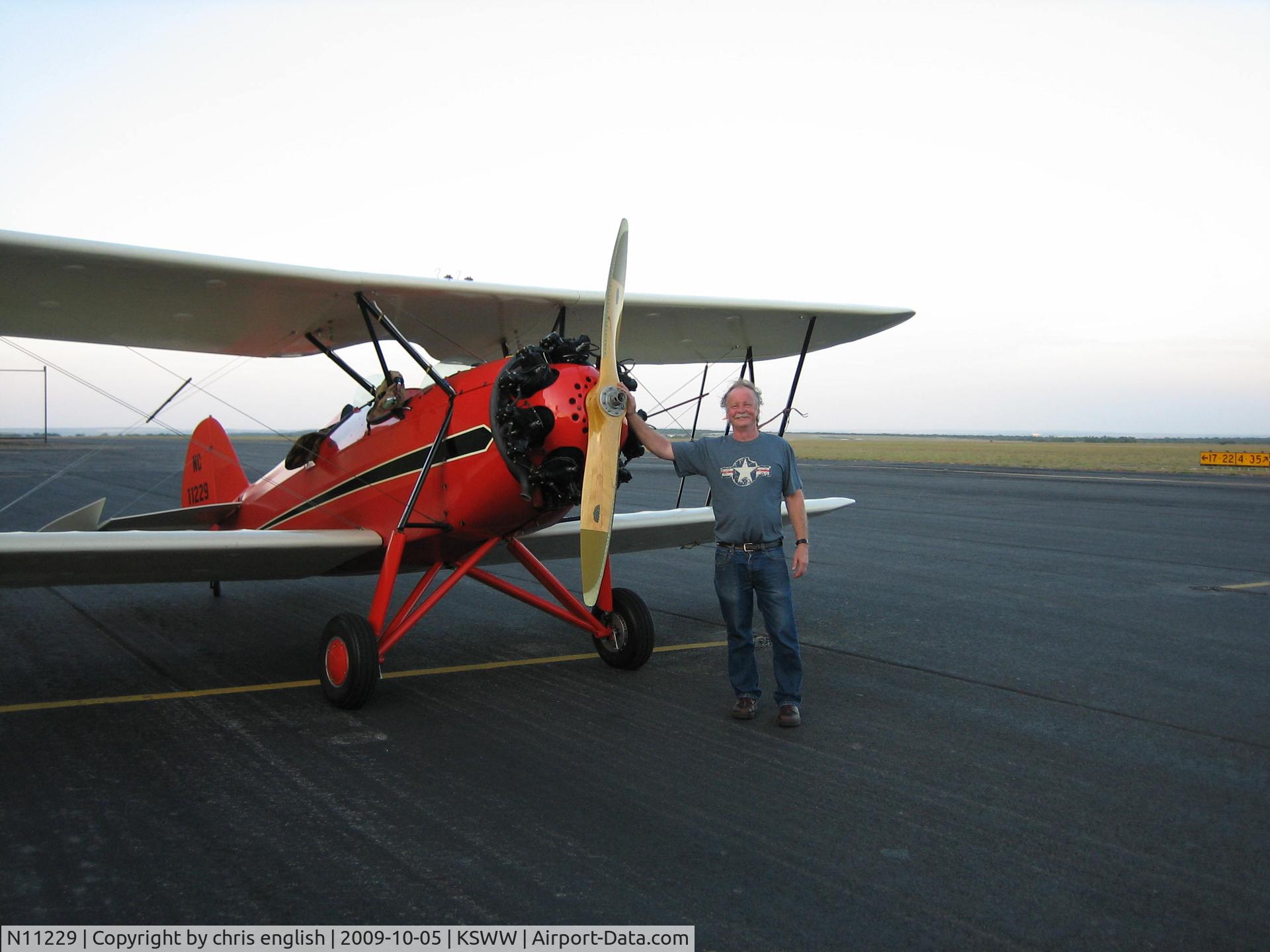 N11229, Waco RNF C/N 3456, Gary and his RNF @ Sweetwater TX.