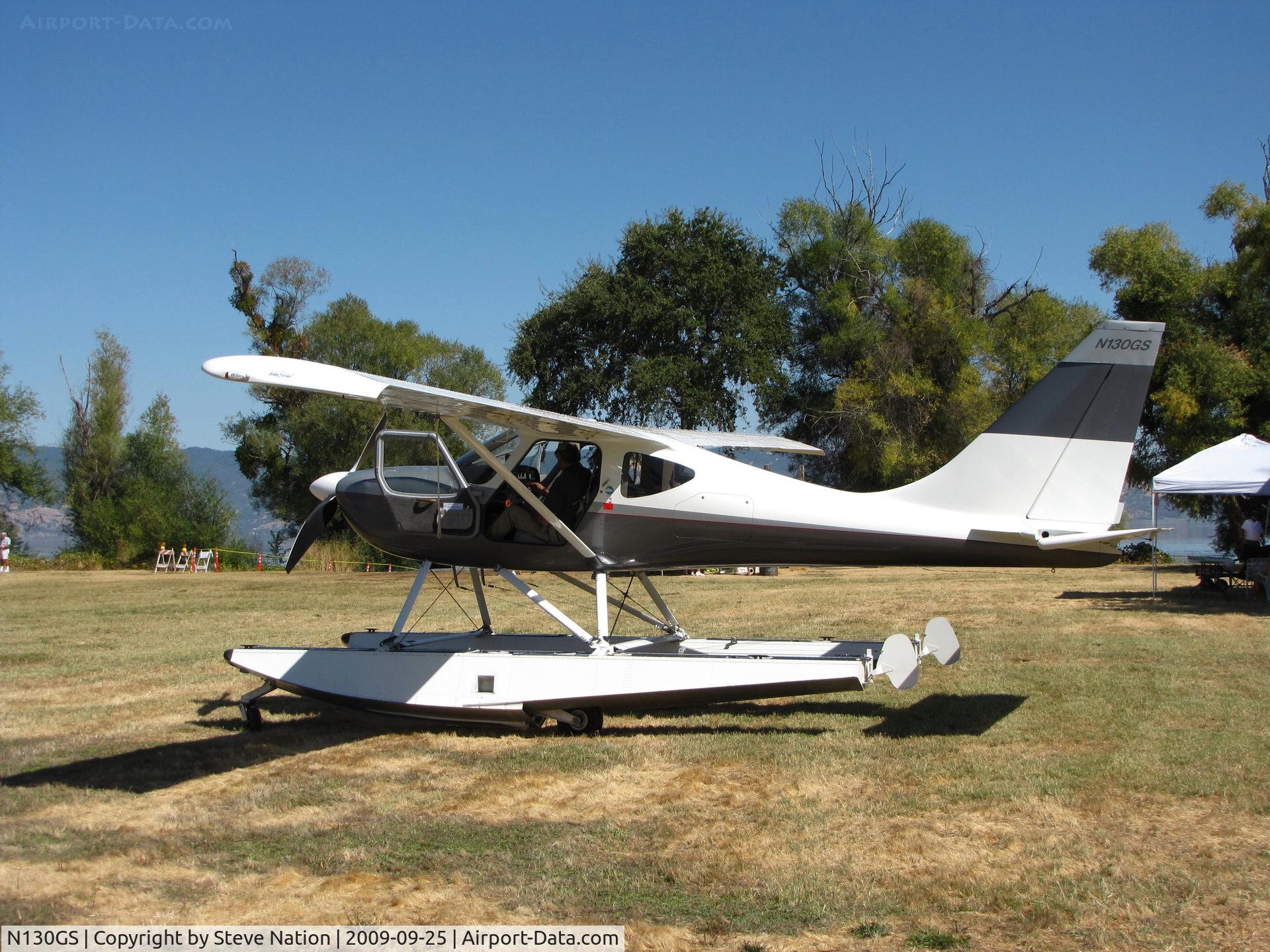 N130GS, 1999 Stoddard-Hamilton GlaStar C/N 5065, Shutting down engine on Float-equipped 1999 Wester W G/steiger E R GLASTAR at 30th Annual Clear Lake Splash-In (Lakeport, CA)