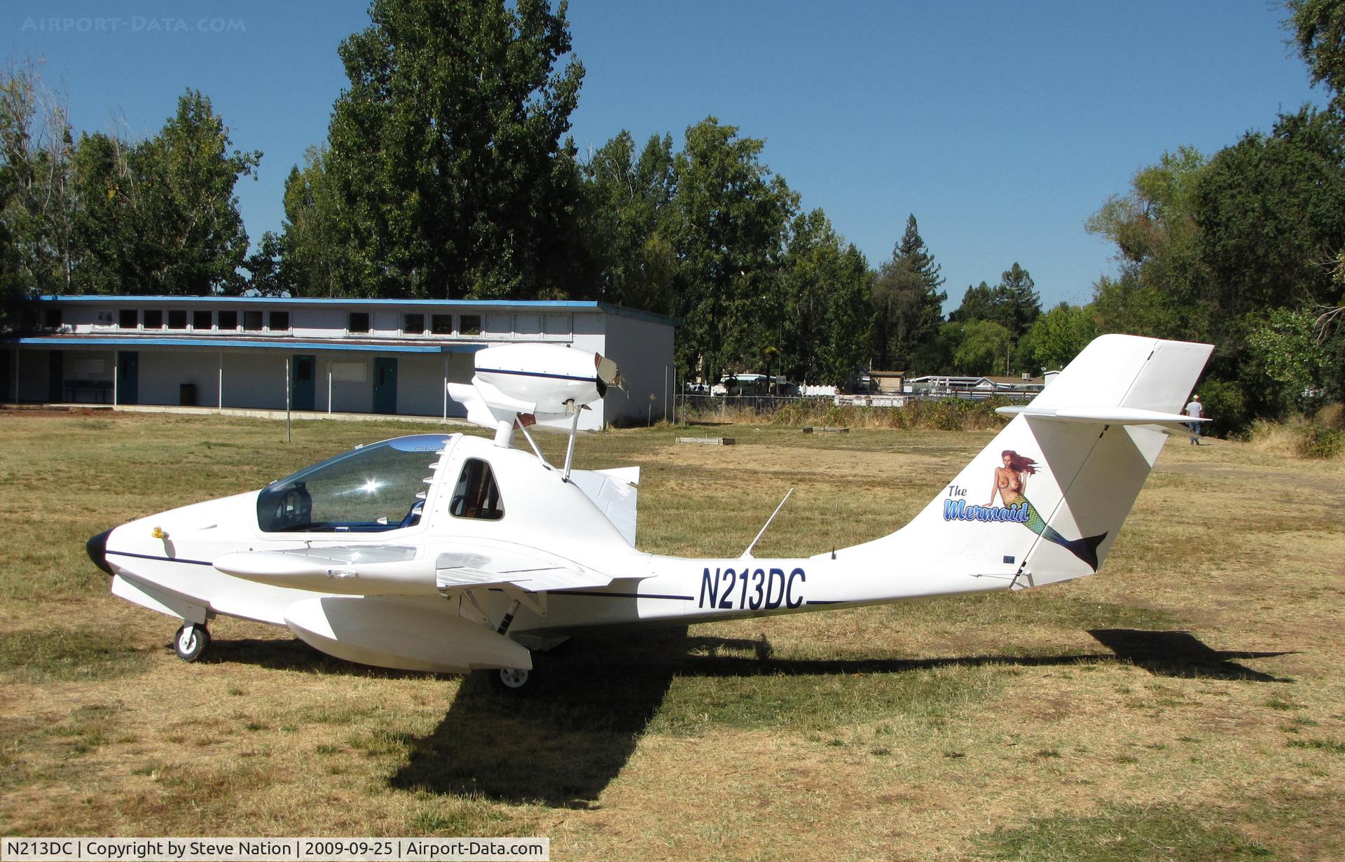 N213DC, 2007 CZAW Mermaid C/N O/C 5 KE 04, Fresno, CA-based 2007 Czech Aircraft Works MERMAID at Lakeport, CA on Clear Lake (old Natural HS Field) for 30th Annual CL Splash-In