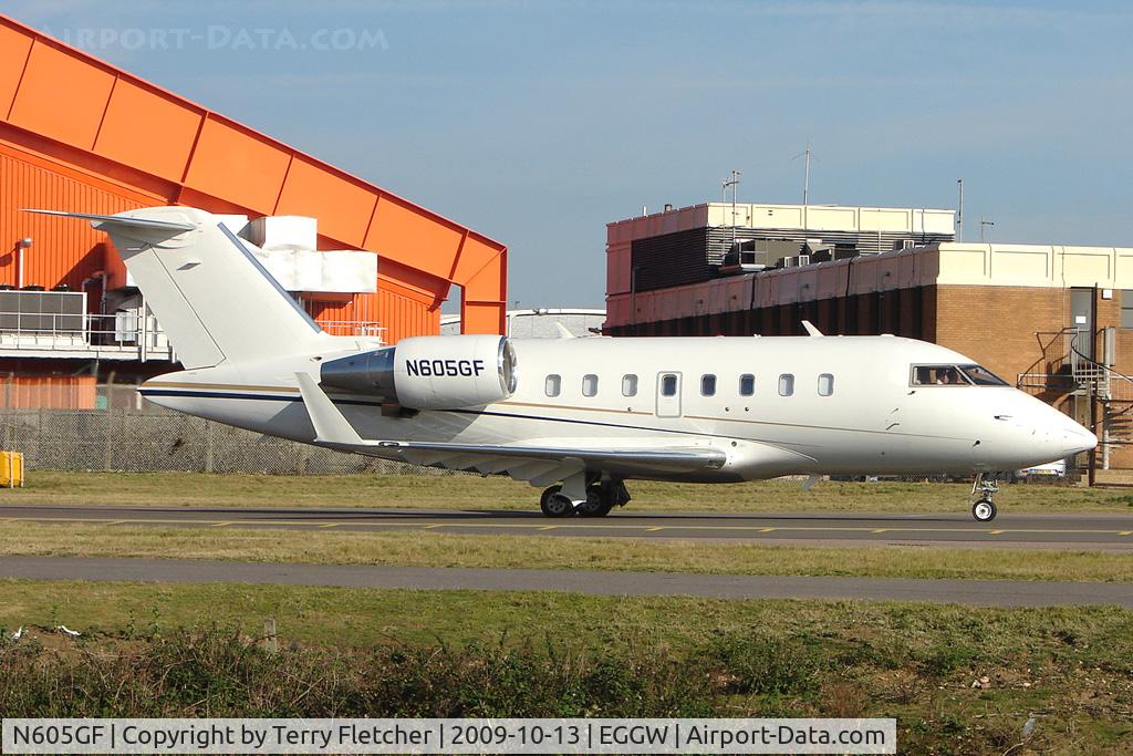 N605GF, 2008 Bombardier Challenger 605 (CL-600-2B16) C/N 5766, Challenger 605 at Luton