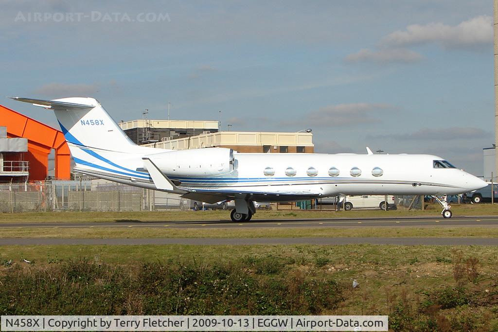 N458X, 2008 Gulfstream Aerospace GIV-X (G450) C/N 4138, American Express G450 at Luton