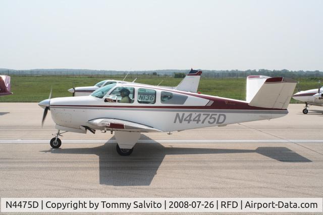 N4475D, 1956 Beech G35 Bonanza C/N D-4619, Ready for takeoff Bonanzas to Oshkosh 2008