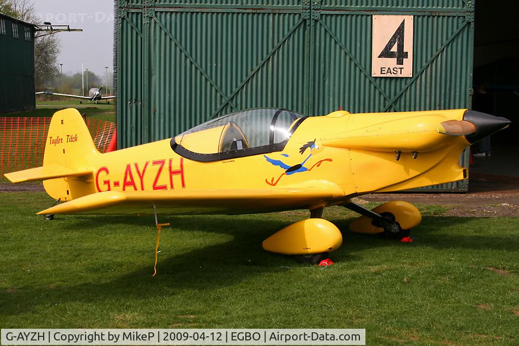 G-AYZH, 2007 Taylor JT-2 Titch C/N PFA 060-1316, Pictured during the Easter Open Day & Fly-In.