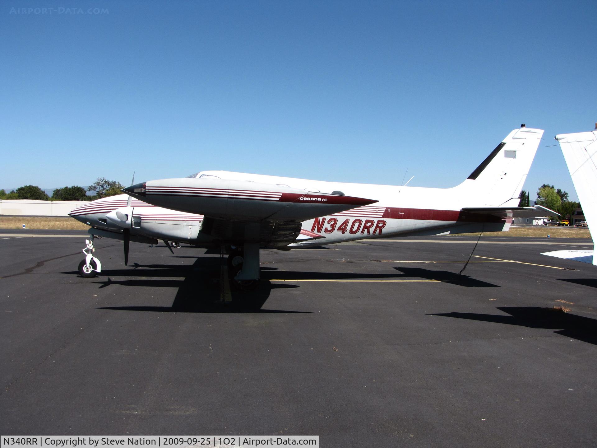 N340RR, 1972 Cessna 340 C/N 340-0107, 1972 Cessna 340 with Riley Rocket mods visiting at Lampson Field