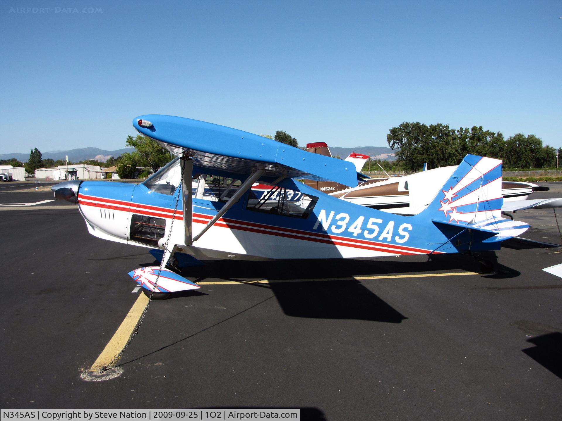 N345AS, 1980 Bellanca 8KCAB Decathlon C/N 592-80, Livermore, CA-based1980 Bellanca 8KCAB visiting at Lampson Field