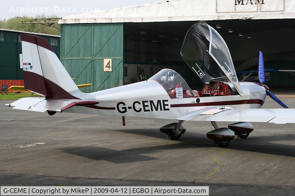 G-CEME, 2007 Aerotechnik EV-97 Eurostar C/N PFA 315-14632, Pictured during the Easter Open Day & Fly-In.