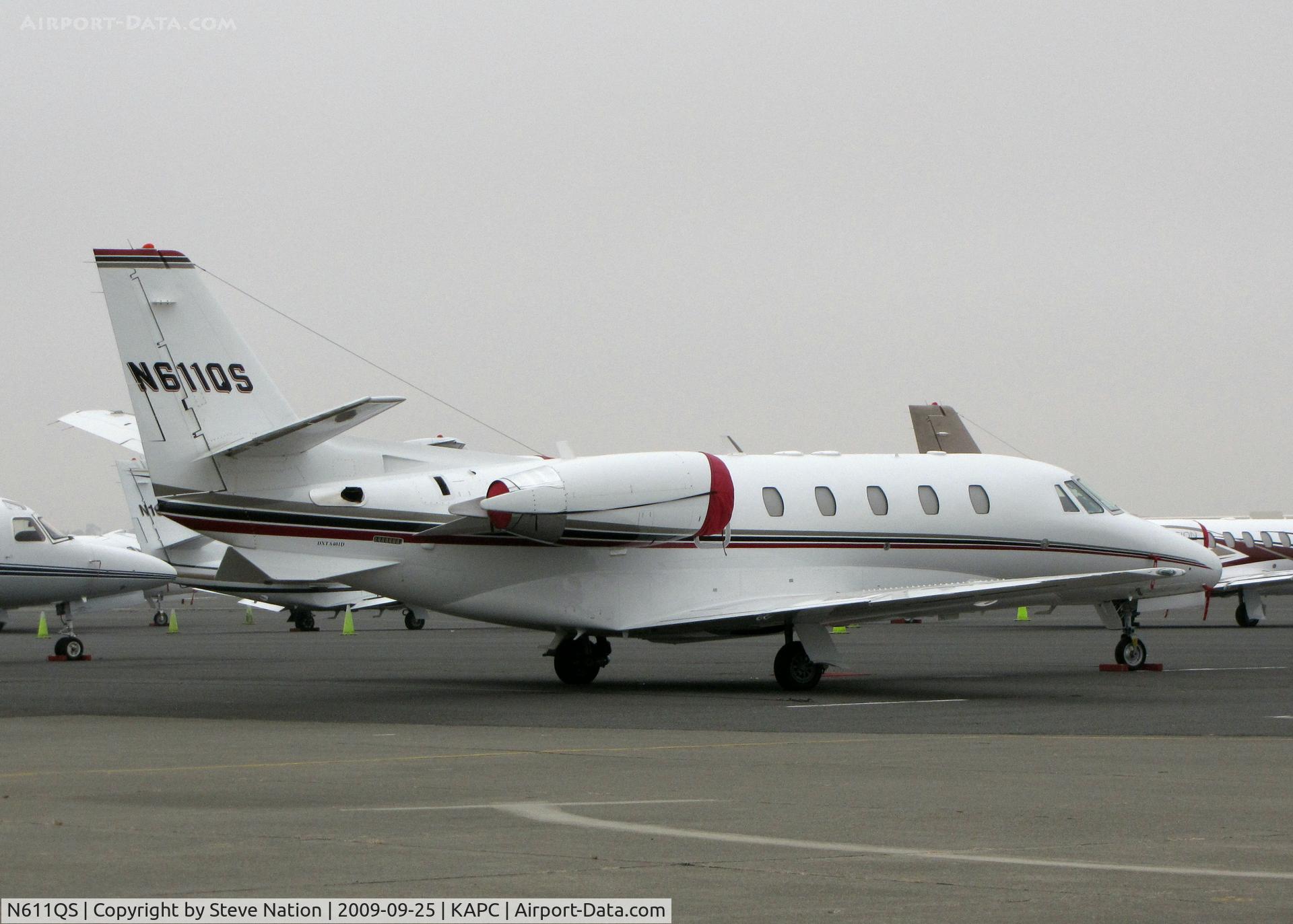 N611QS, 2005 Cessna 560XL Citation XLS C/N 560-5548, NetJets 2005 Cessna 560XL visiting wine country - foggy morning