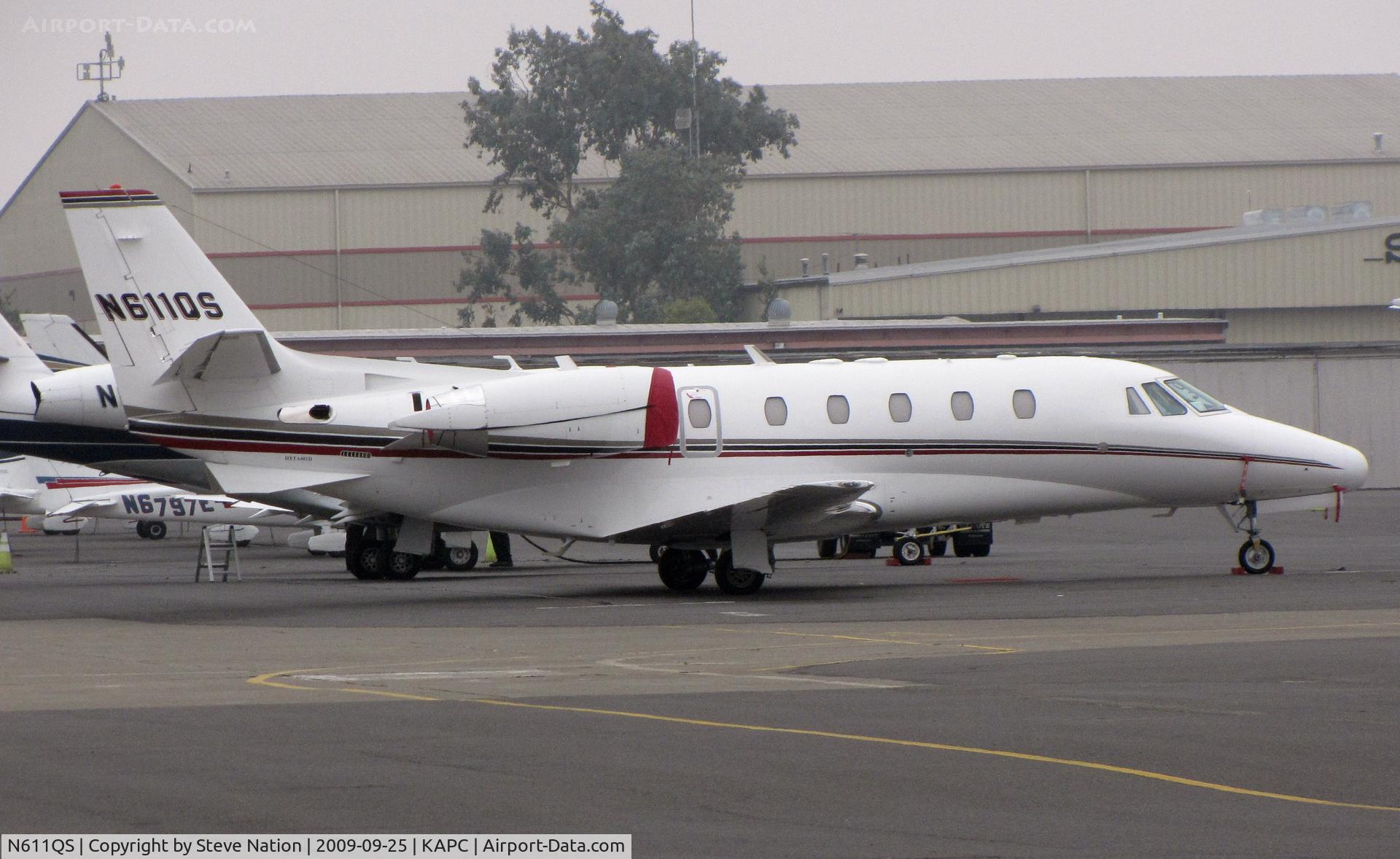 N611QS, 2005 Cessna 560XL Citation XLS C/N 560-5548, NetJets 2005 Cessna 560XL visiting wine country - foggy morning