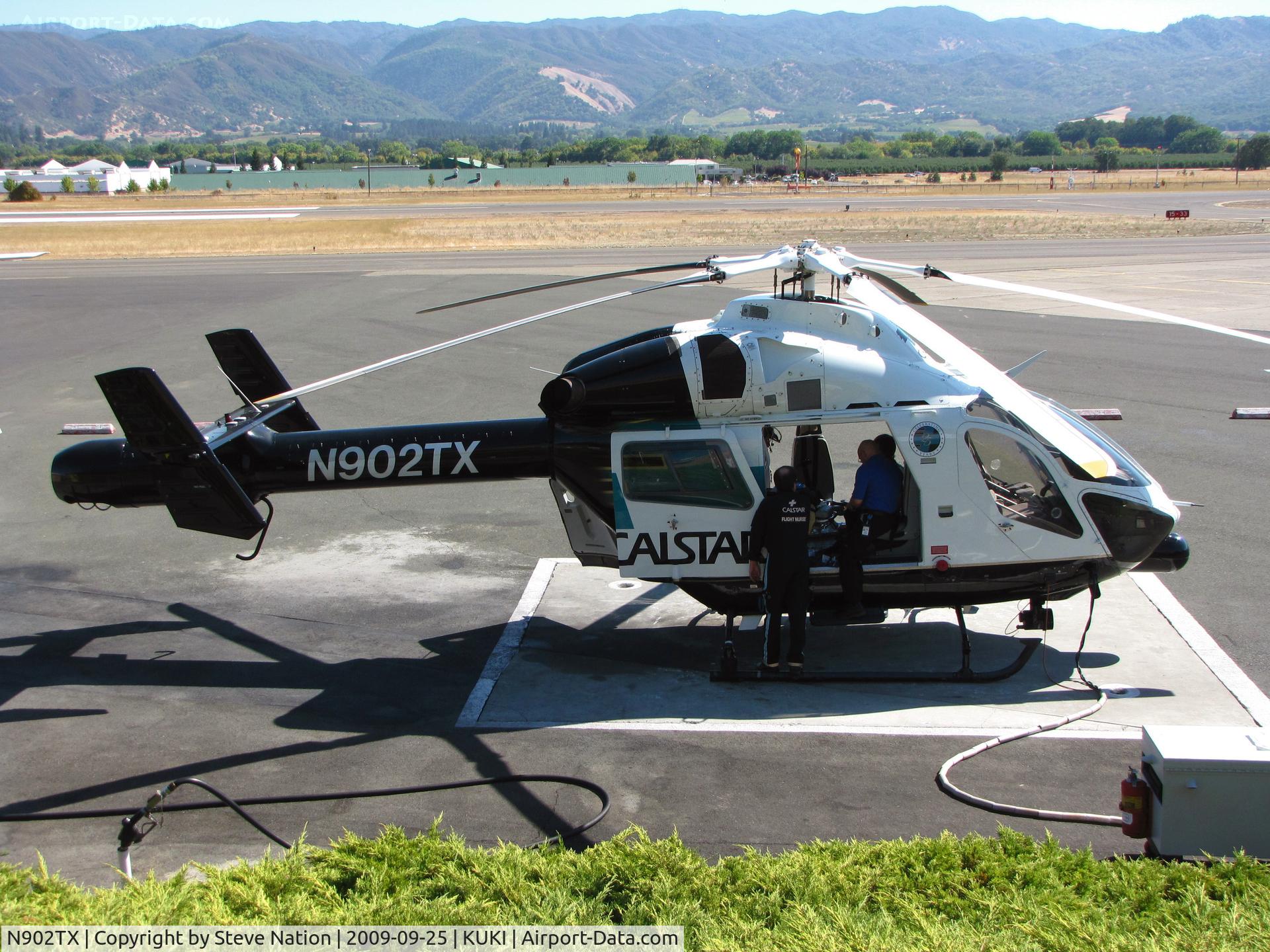 N902TX, 2001 McDonnell Douglas MD-902 Explorer C/N 900-00092, CALSTAR 2001 Md Helicopter Inc MD 900 at KUKI base