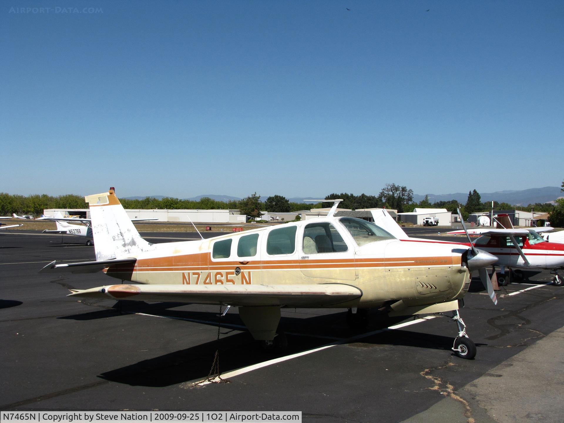 N7465N, 1968 Beech 36 Bonanza C/N E-21, 1968 Beech 36