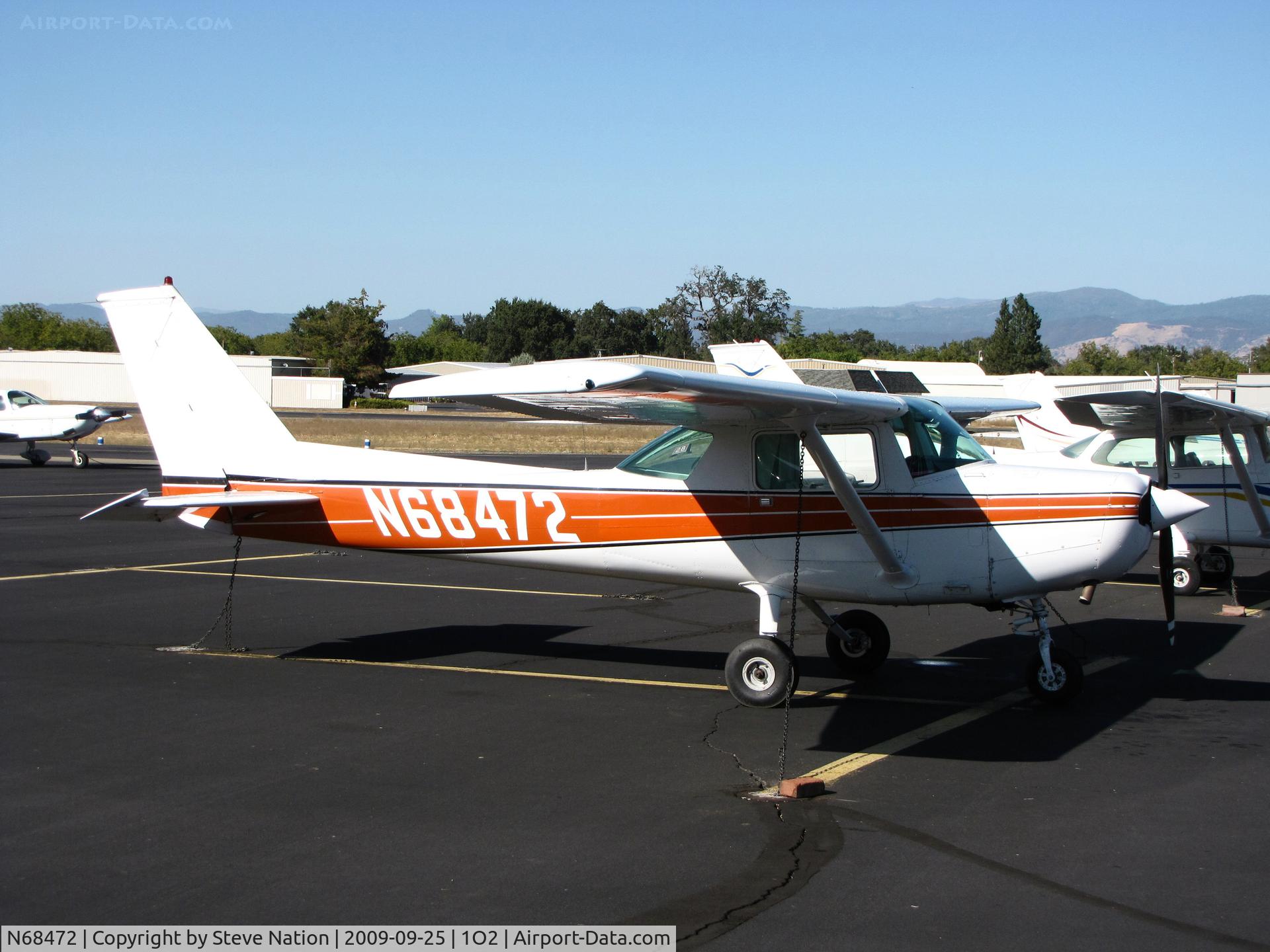 N68472, 1978 Cessna 152 C/N 15282308, Christiansen Aviation 1978 Cessna 152 tied-down for the night @ Lampson Field