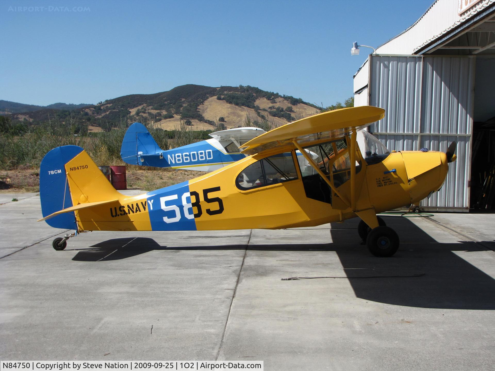 N84750, 1946 Aeronca 7AC Champion C/N 7AC-3469, Hmmm ... Locally-based 1946 Aeronca 7AC painted as U.S. Navy-585 with 
