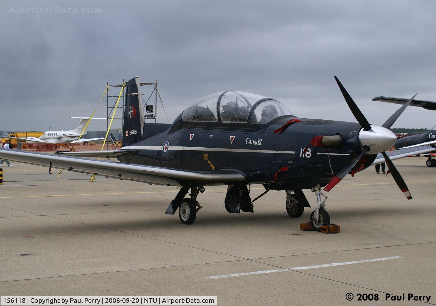 156118, Raytheon CT-156 Harvard II C/N PF-18, The Harvard II, under a dark sky