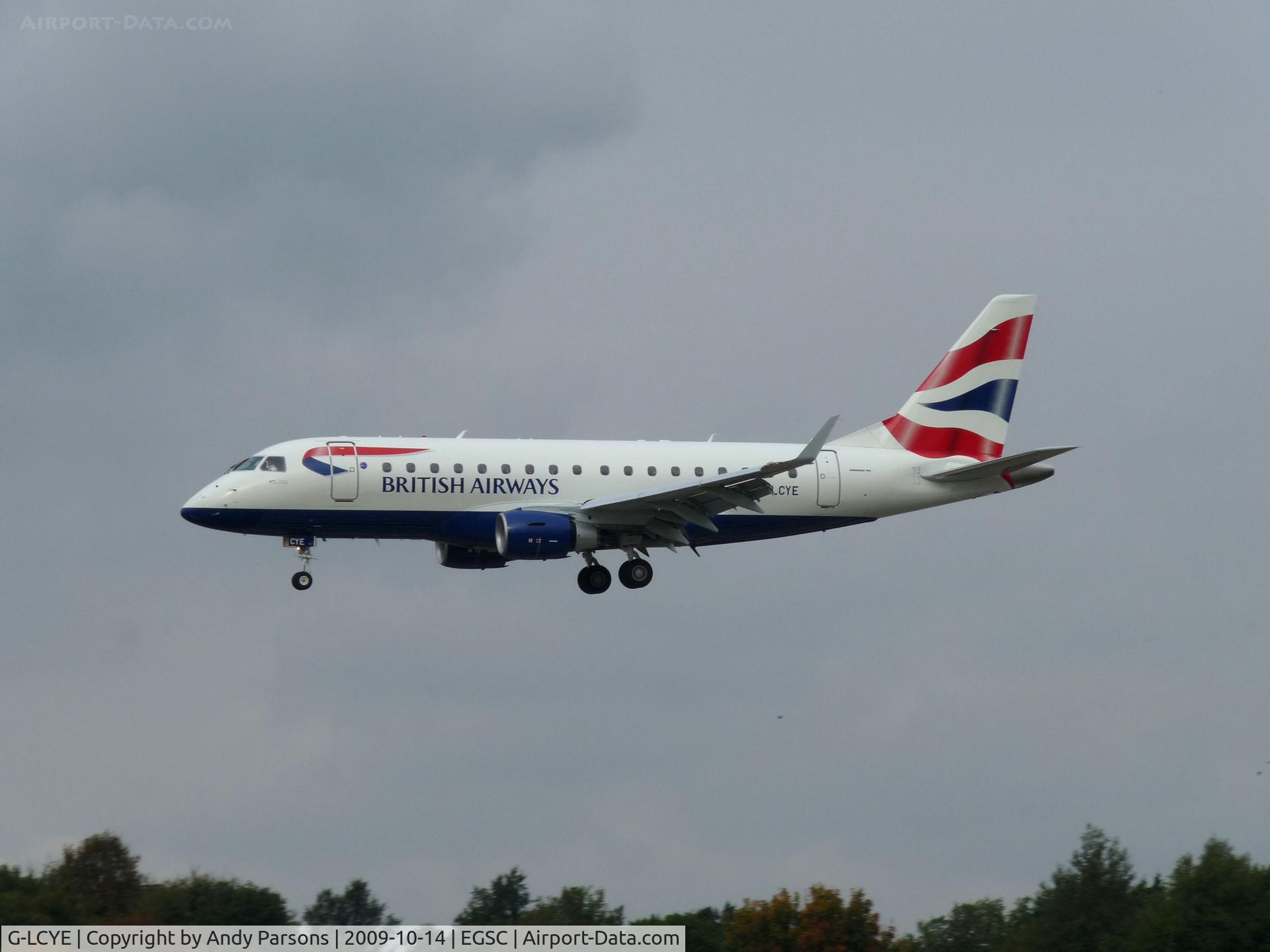 G-LCYE, 2009 Embraer ERJ-170-100STD C/N 17000296, Crew training at Cambridge