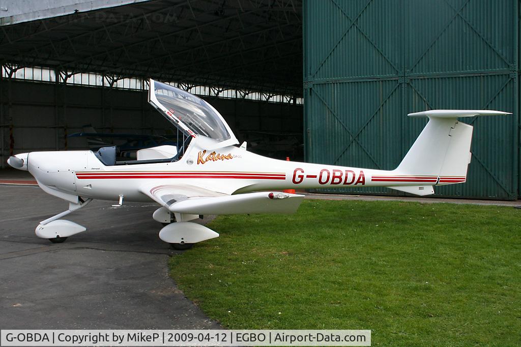 G-OBDA, 1997 Diamond DA-20A-1 Katana C/N 10260, Pictured during the Easter Open Day & Fly-In.