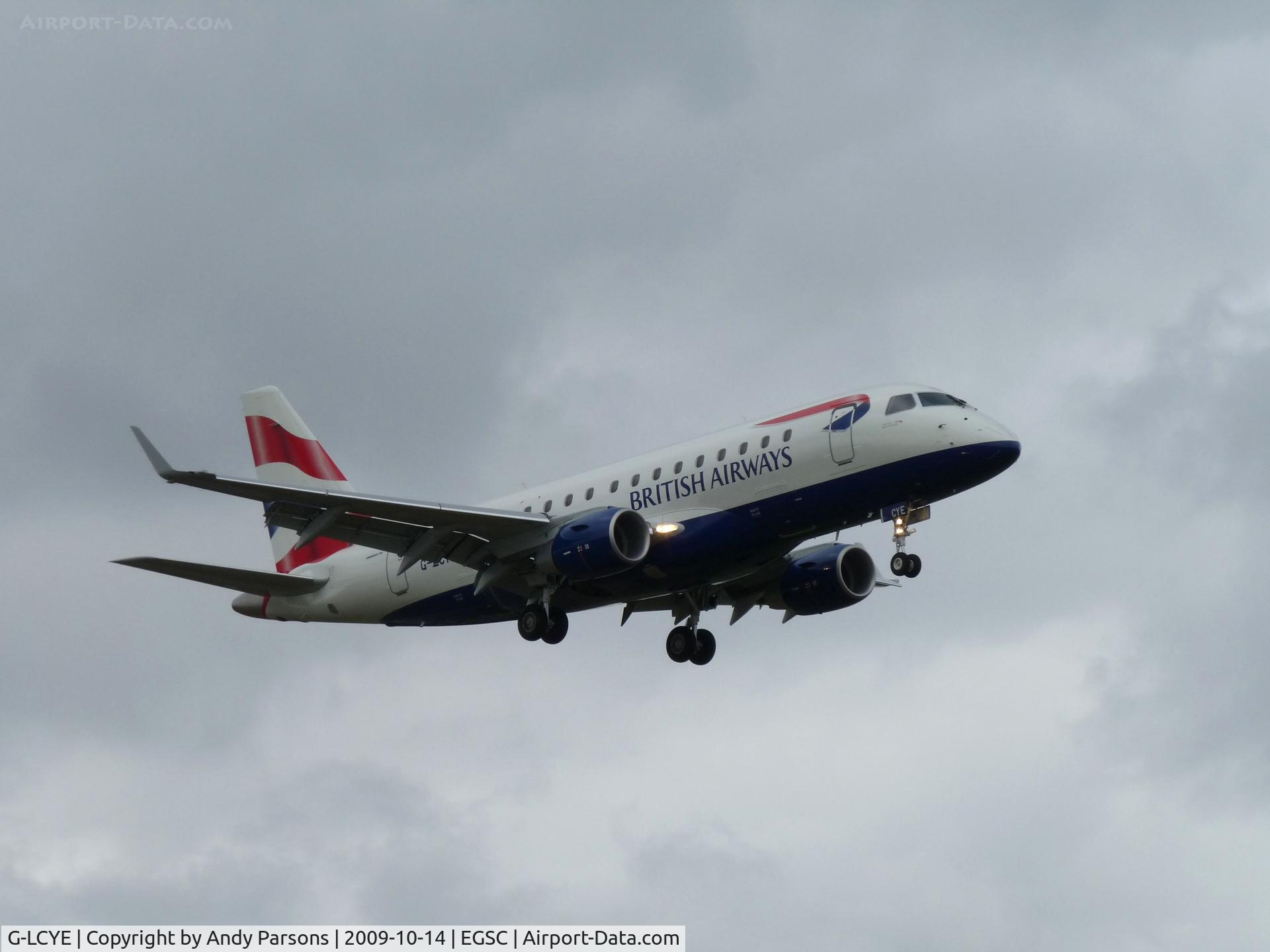 G-LCYE, 2009 Embraer ERJ-170-100STD C/N 17000296, Crew training at Cambridge