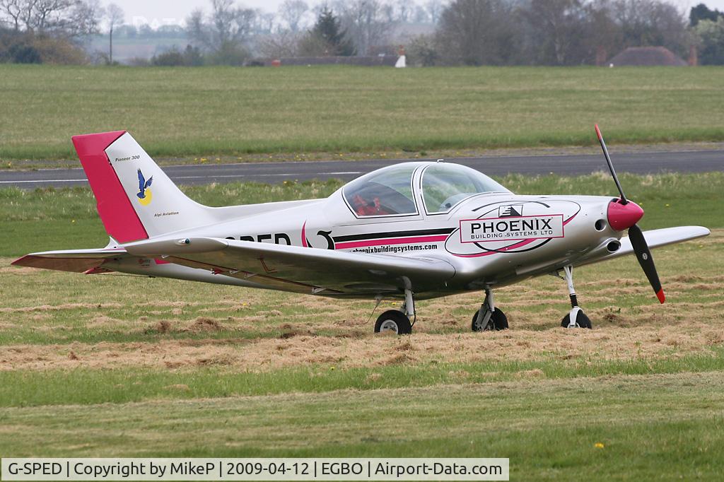 G-SPED, 2008 Alpi Aviation Pioneer 300 C/N LAA 330-14797, Pictured during the Easter Open Day & Fly-In.