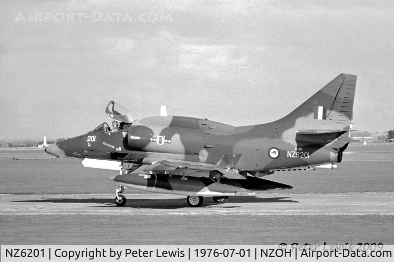 NZ6201, 1970 McDonnell Douglas A-4K Skyhawk C/N 14084, 75 Squadron based at RNZAF Ohakea