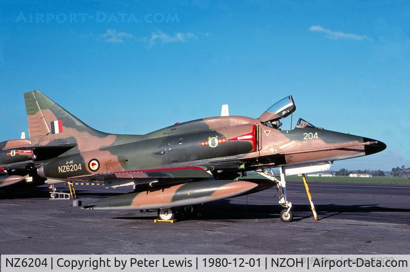 NZ6204, 1970 McDonnell Douglas A-4K Skyhawk C/N 14087, 75 Squadron based at RNZAF Ohakea