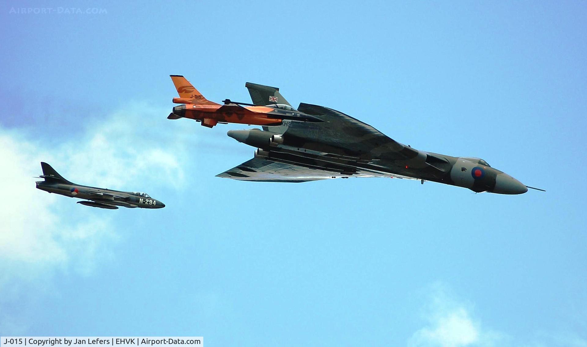 J-015, 1991 Fokker F-16A Fighting Falcon C/N 6D-171, Special Flight F-16AM + Hawker Hunter + Avro Vulcan