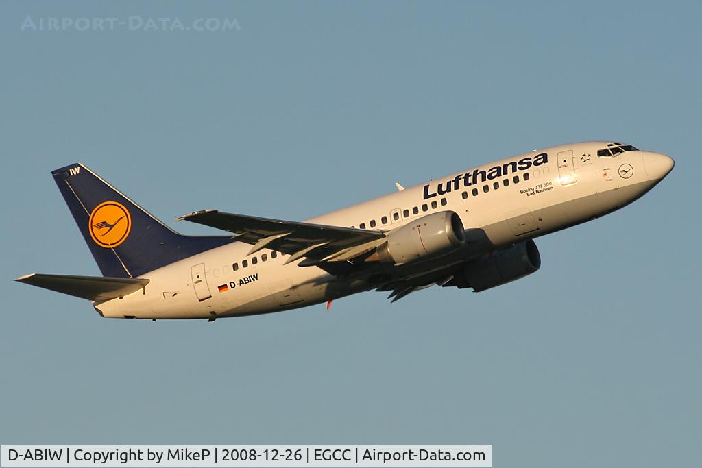 D-ABIW, 1991 Boeing 737-530 C/N 24945, Boxing Day morning at Manchester.