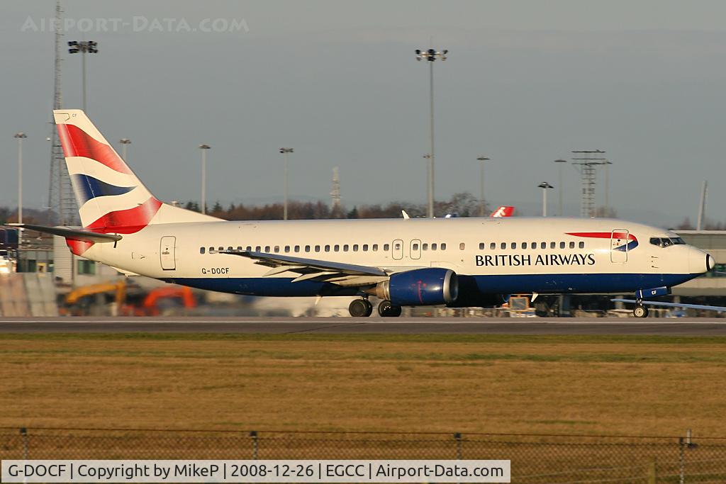 G-DOCF, 1991 Boeing 737-436 C/N 25407, Boxing Day morning at Manchester.