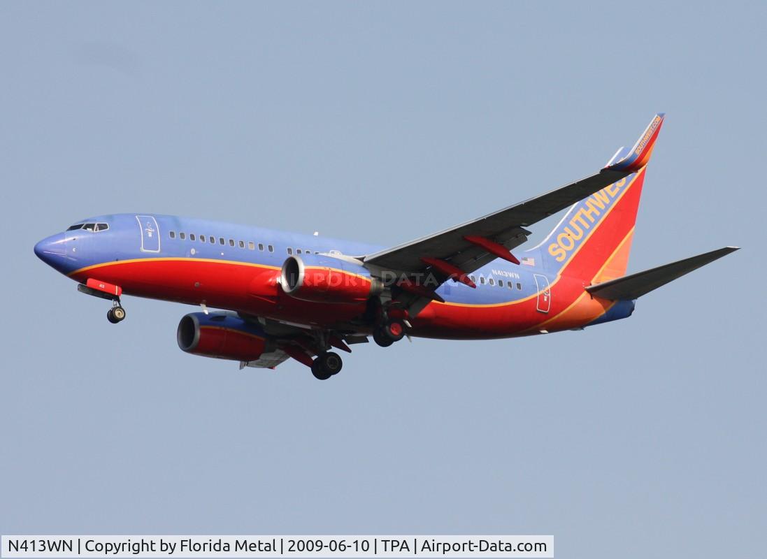 N413WN, 2001 Boeing 737-7H4 C/N 29819, Southwest 737-700