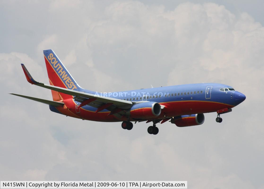 N415WN, 2001 Boeing 737-7H4 C/N 29836, Southwest 737-700