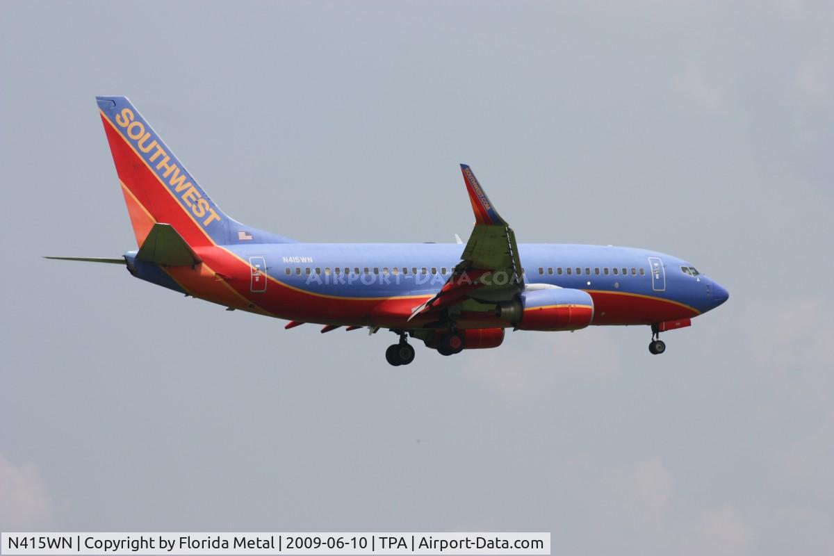 N415WN, 2001 Boeing 737-7H4 C/N 29836, Southwest 737-700