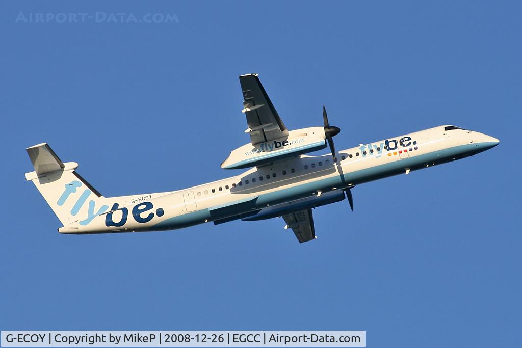 G-ECOY, 2000 De Havilland Canada DHC-8-402Q Dash 8 C/N 4022, Boxing Day morning at Manchester.