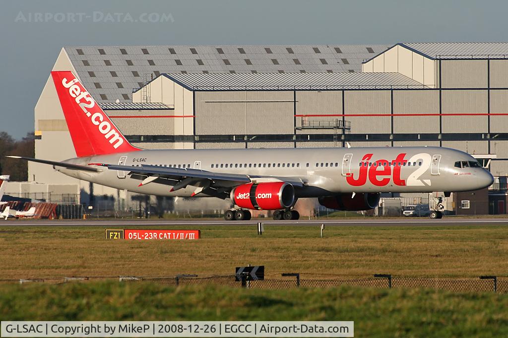 G-LSAC, 1992 Boeing 757-23A C/N 25488, Boxing day morning arrival on 05L.
