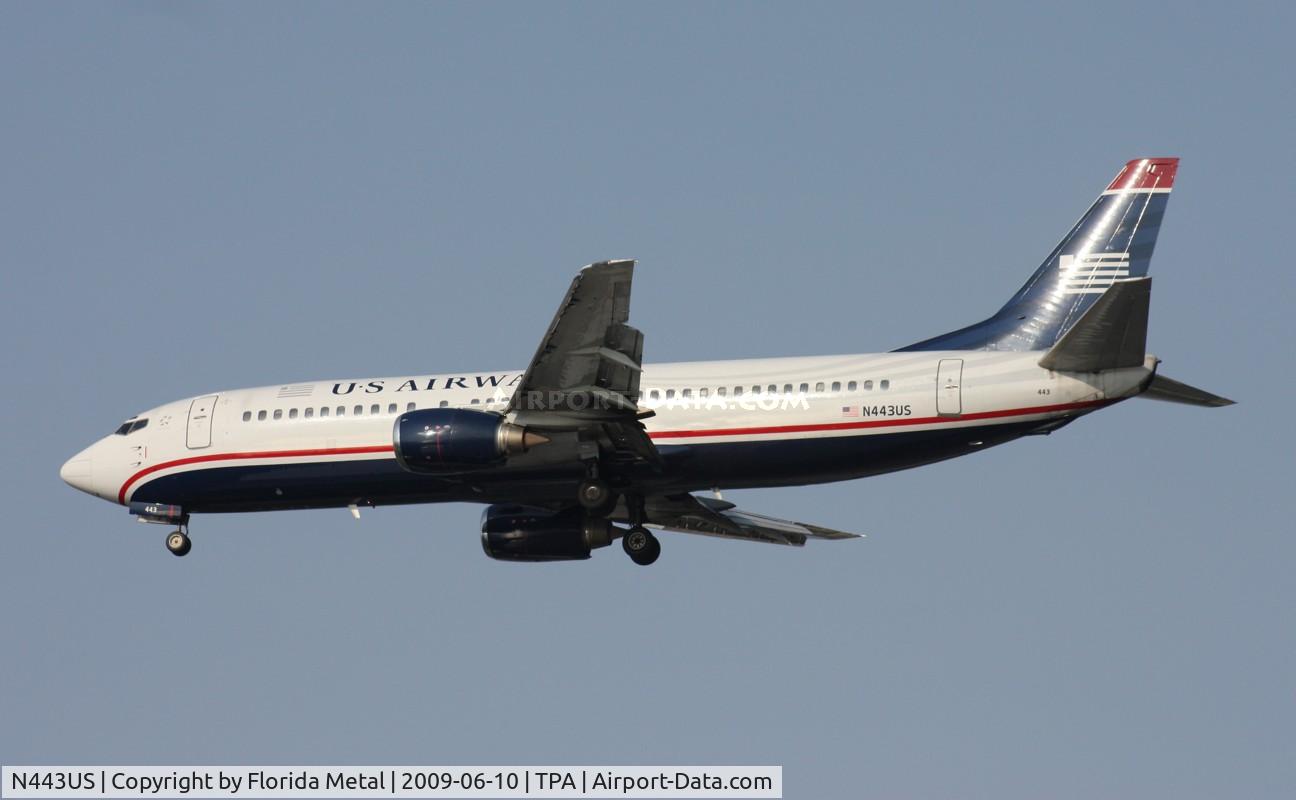 N443US, 1990 Boeing 737-4B7 C/N 24842, US Airways 737-400