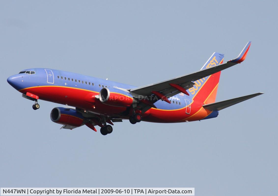 N447WN, 2003 Boeing 737-7H4 C/N 33720, Southwest 737-700