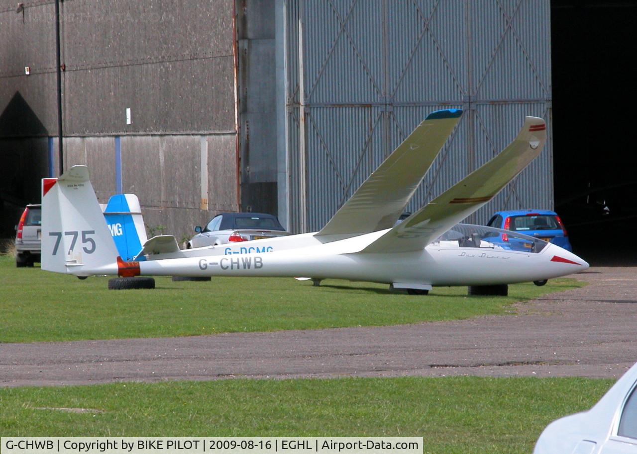 G-CHWB, Schempp-Hirth Duo Discus C/N 84, WAITING OUTSIDE THE HANGER