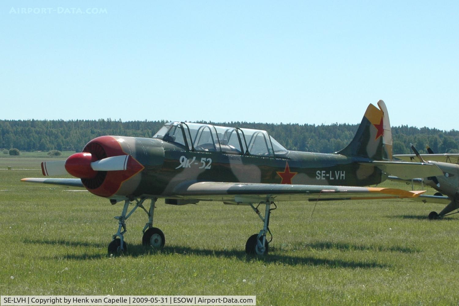 SE-LVH, 1991 Yakovlev Yak-52 C/N 9111412, Yak-52 at Västerås Hässlö airport, Sweden.